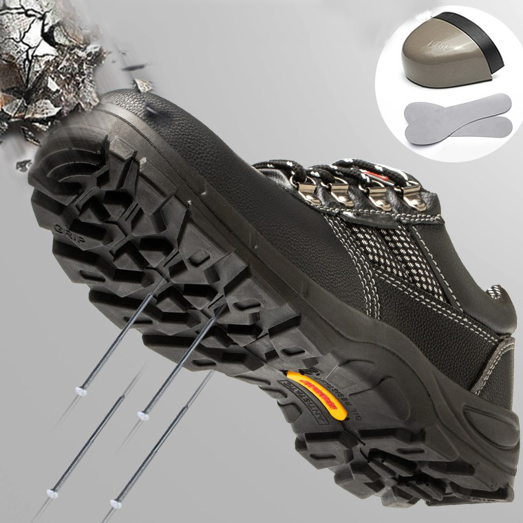 CE S3 Work Safety Boots Men Security Boots Leather Anti-Puncture Industrial Steel Toe Safety Shoes for Engineers Safety Shoe