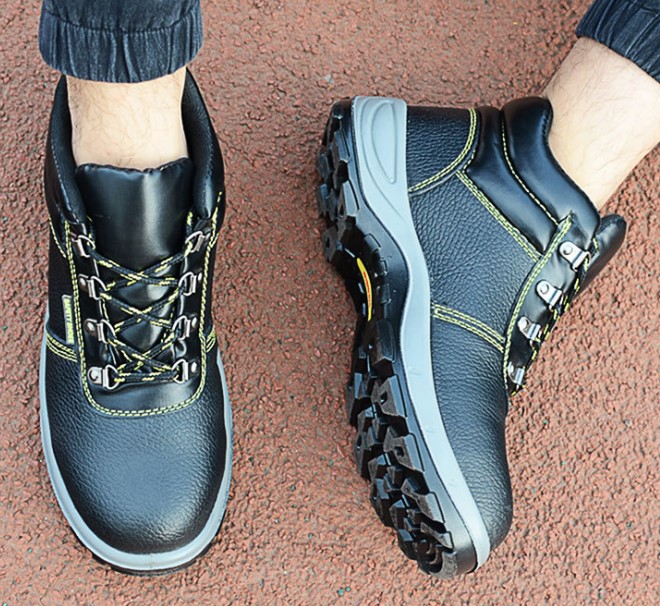 Men's work footwear steel toe safety shoes for construction